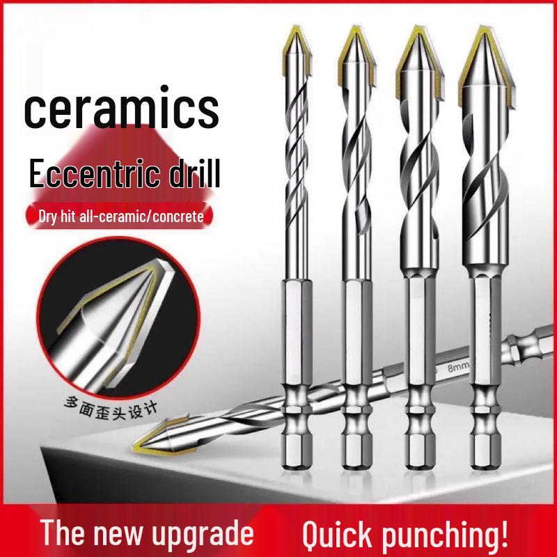 Eccentric Triangular Drill Bit for Hard Tile, Ceramic, and Glass