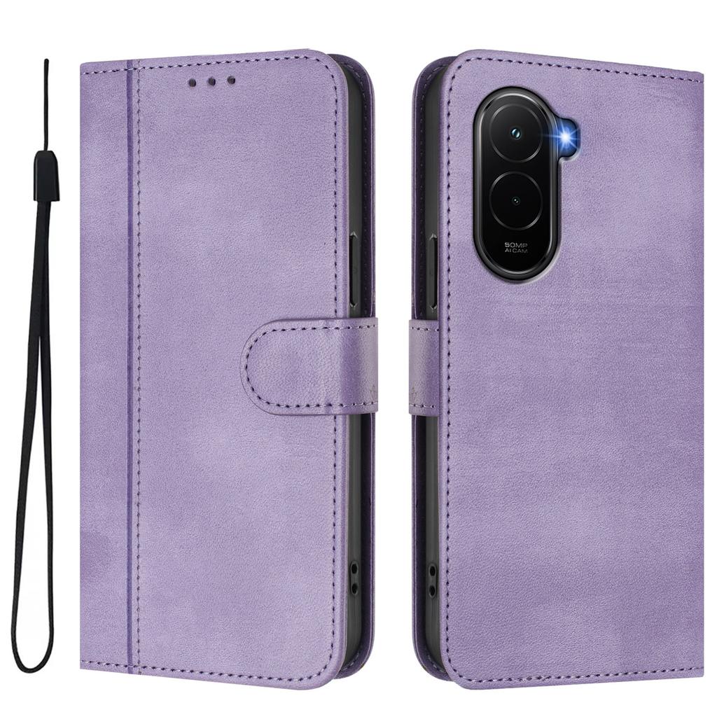 For Xiaomi Poco M7 Plus 5G/M7 4G (169mm) Cases Wallet Stand Retro Texture Leather Phone Cover with Lanyard
