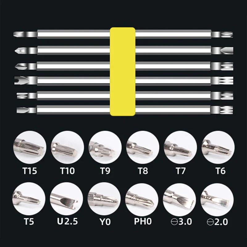 6 In 1 Screwdriver Set Precision Magnetic Screwdriver Set Hexagonal Plum Y-shaped U-shaped Triangle Repair Hand Tools Kits