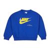 Nike Sportswear Icon Fleece Letter Logo Print Crewneck Long Sleeve Sweatshirt Kids Sweatshirt Game-Royal DX5140-480