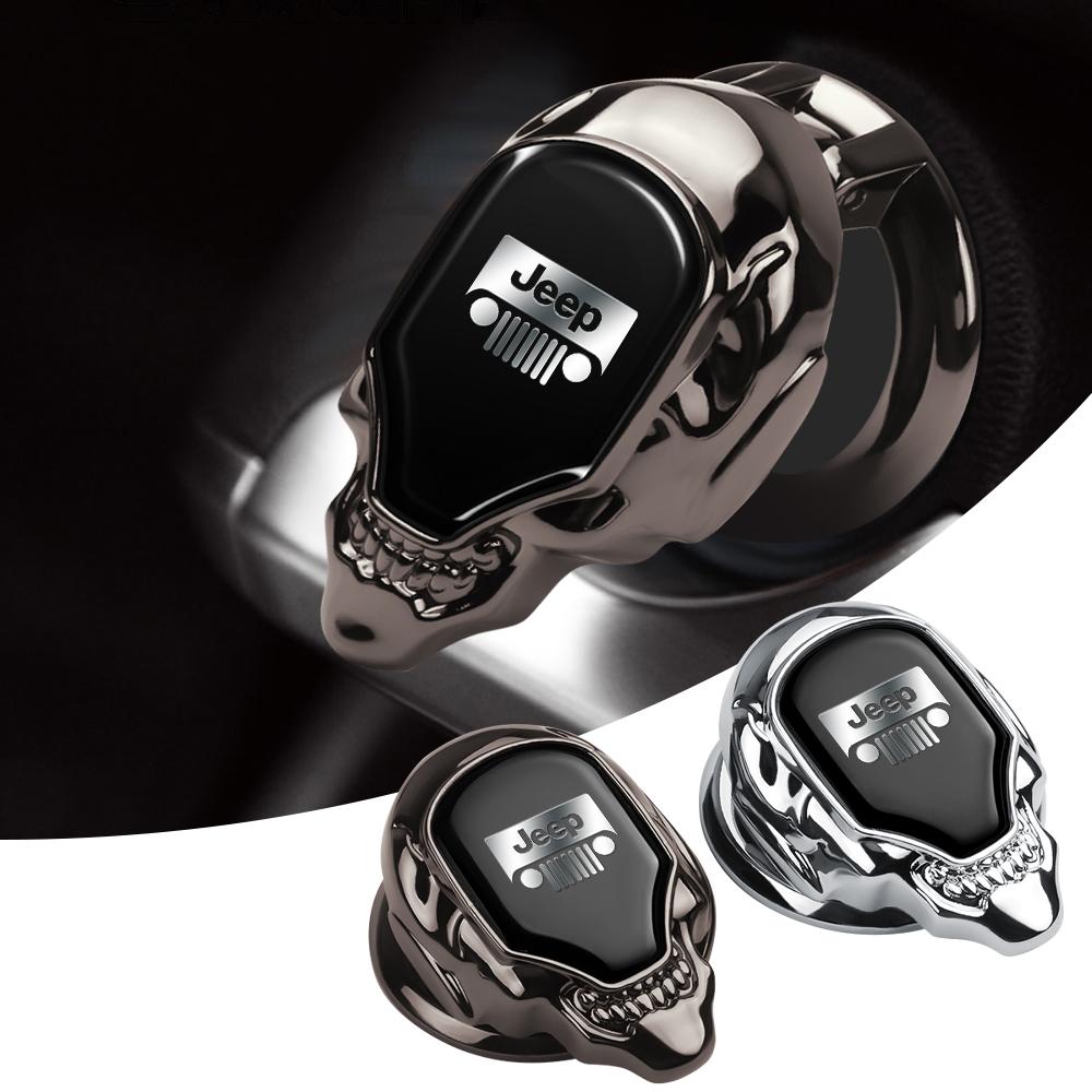 Для автомобиля Jeep Аксессуары для стайлинга Автомобиля Наклейка-защитная крышка кнопки запуска/остановки двигателя Для Jeep Renegade Wrangler Compass Cheroke