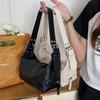 Крутые женские сумки-хобо Маленькие наплечные сумки Мягкая ПУ кожа Женская дизайнерская сумка под мышку Ретро Мотоциклистка Женский кошелек Сумки