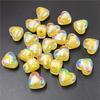 10pcs UV Plated Color Love Heart Transparent Core Beads Fashion Pendant Handmade Accessories DIY Hairpin Necklace Bracelet Material