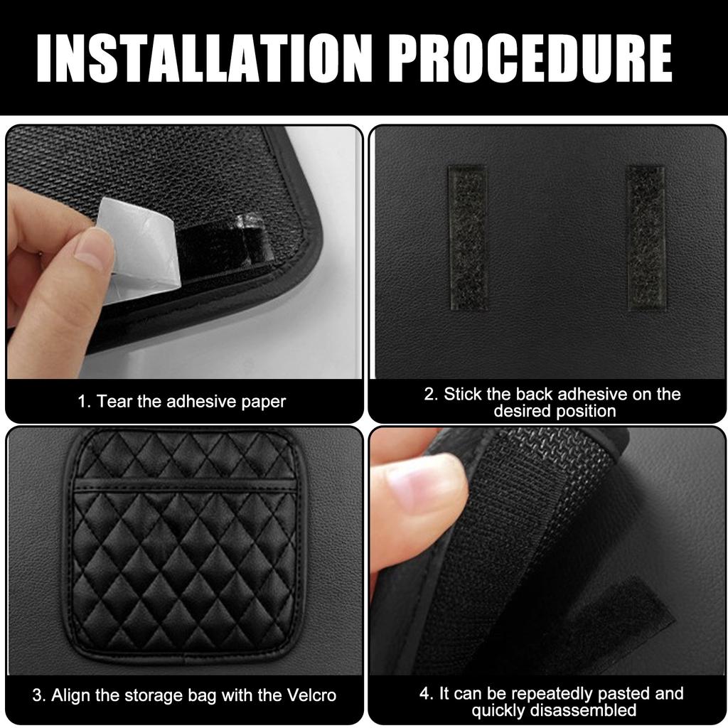 Кожаный карман для хранения в автомобиле Универсальная сумка для хранения в автомобиле для ключей, карточек, мелких вещей, органайзер на спинку сиденья, дверь, центральную консоль