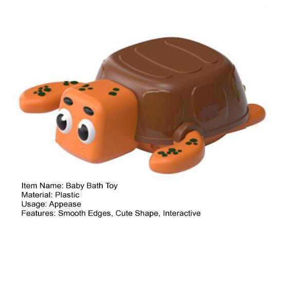 Детская игрушка для ванной без батареек Прекрасный мультяшный черепаха Водная игрушка Интересные успокаивающие интерактивные игрушки Ванная комната Ванна Душ Заводная игрушка Детский подарок