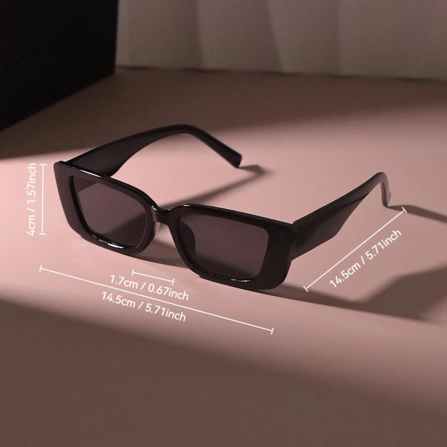Квадратные винтажные солнцезащитные очки Женские Мужские Прямоугольные Ретро Солнцезащитные очки Женские Мужские Зеркальные Дорожные Панк Уличные Очки