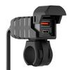 Motorcycle USB Charger PD QC 3.0 Fast Charging Dual Port Waterproof Handlebar Socket 12V Power Adapter For Phone GPS Accessories