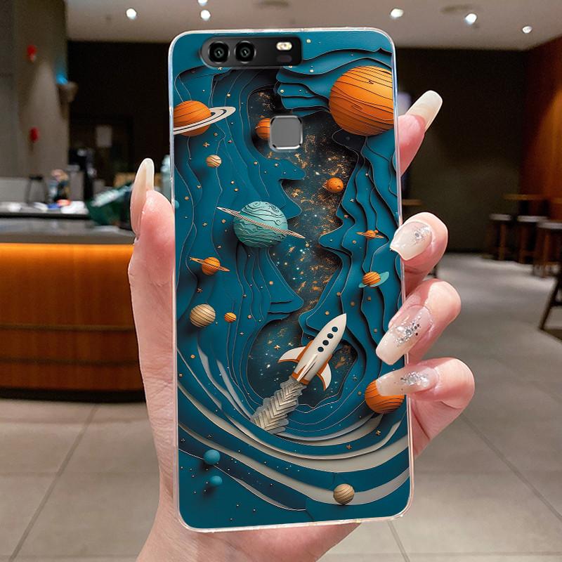For Huawei P9 EVA-L29 L09 Case Huawei P9 Plus VIE-L29 L09 Cover Clear Luxury Fashion Butterfly Flowers Soft Silicone Phone Case