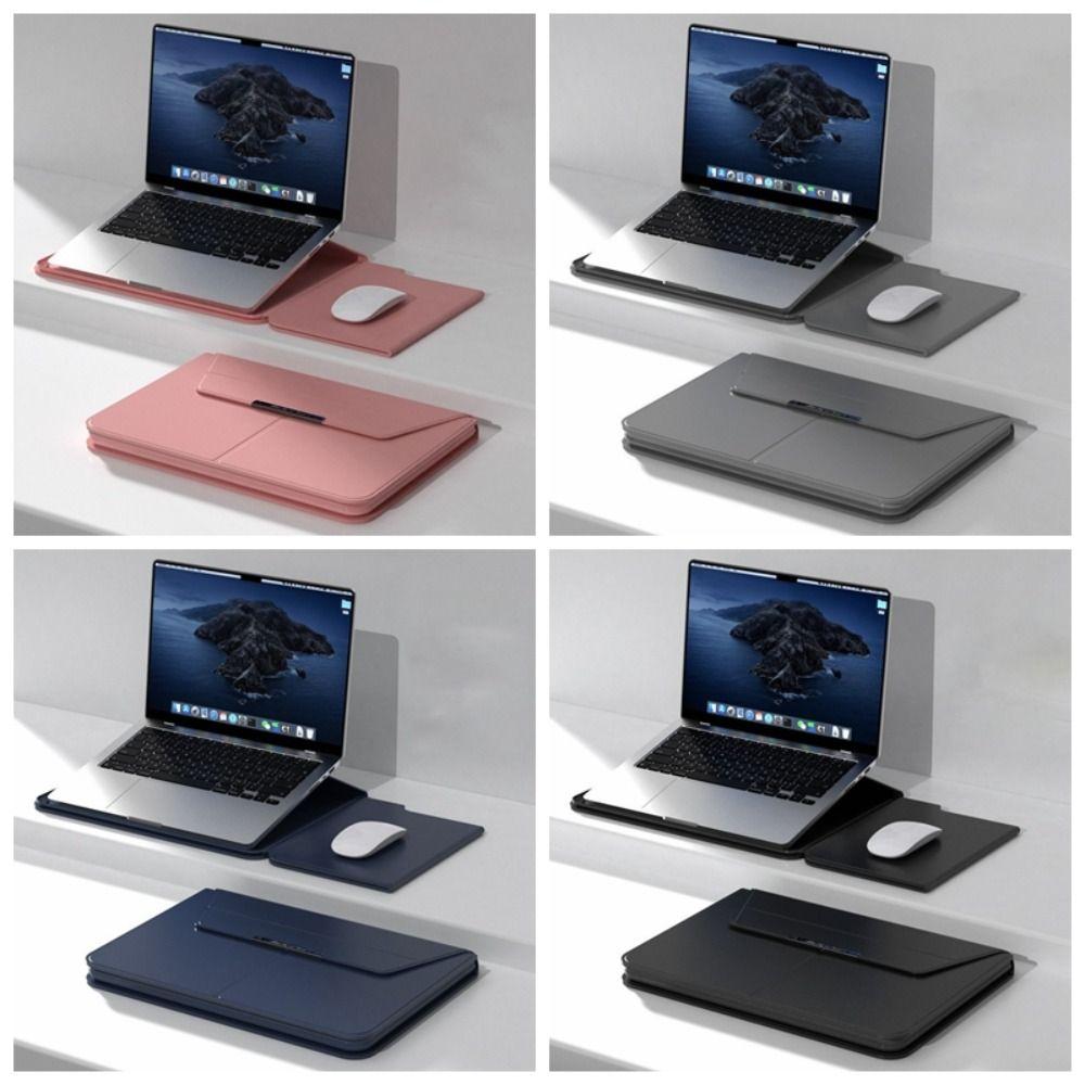 with Stand Laptop Sleeve Holder Automatic Closing Notebook Case for Macbook Air Men Women