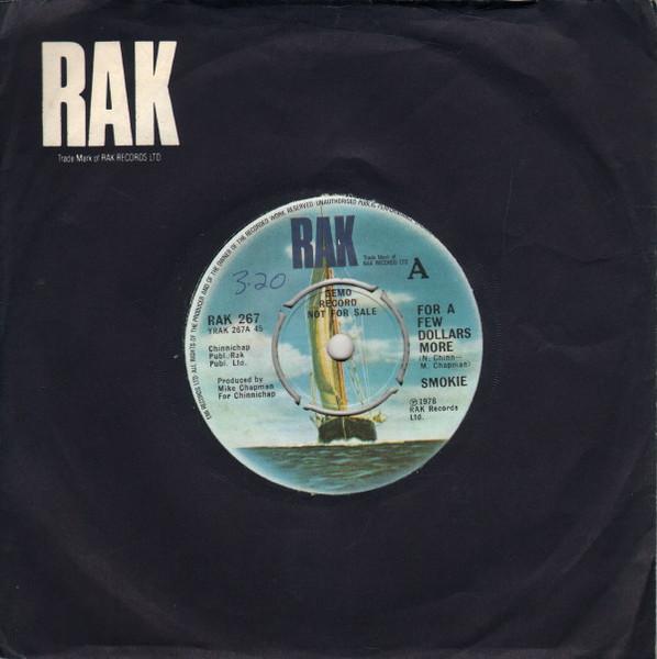 7-дюймовая пластинка SMOKIE - За несколько долларов больше RAK267PROMO RAK 1978 Великобритания Поп Б/У