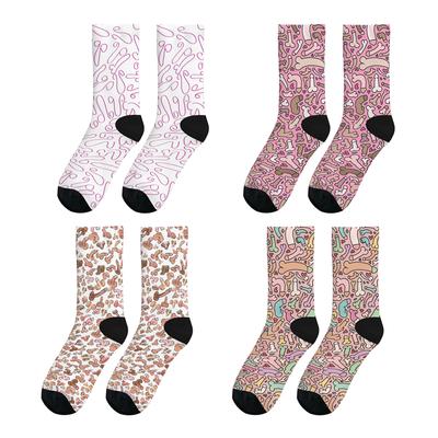 Член Дика модный новый любимый принт унисекс мягкий приятный к коже дышащий эластичный стиль Харадзюку повседневная носка средние носки