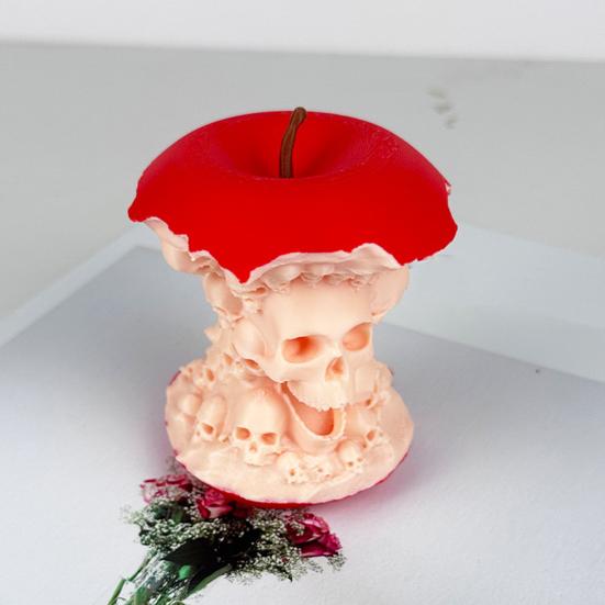 Статуя черепа с сердцевиной из фруктов на Хэллоуин, жуткая 3D-печатная фигурка черепа с фруктами для декора интерьера дома, гостиной, офисного стола