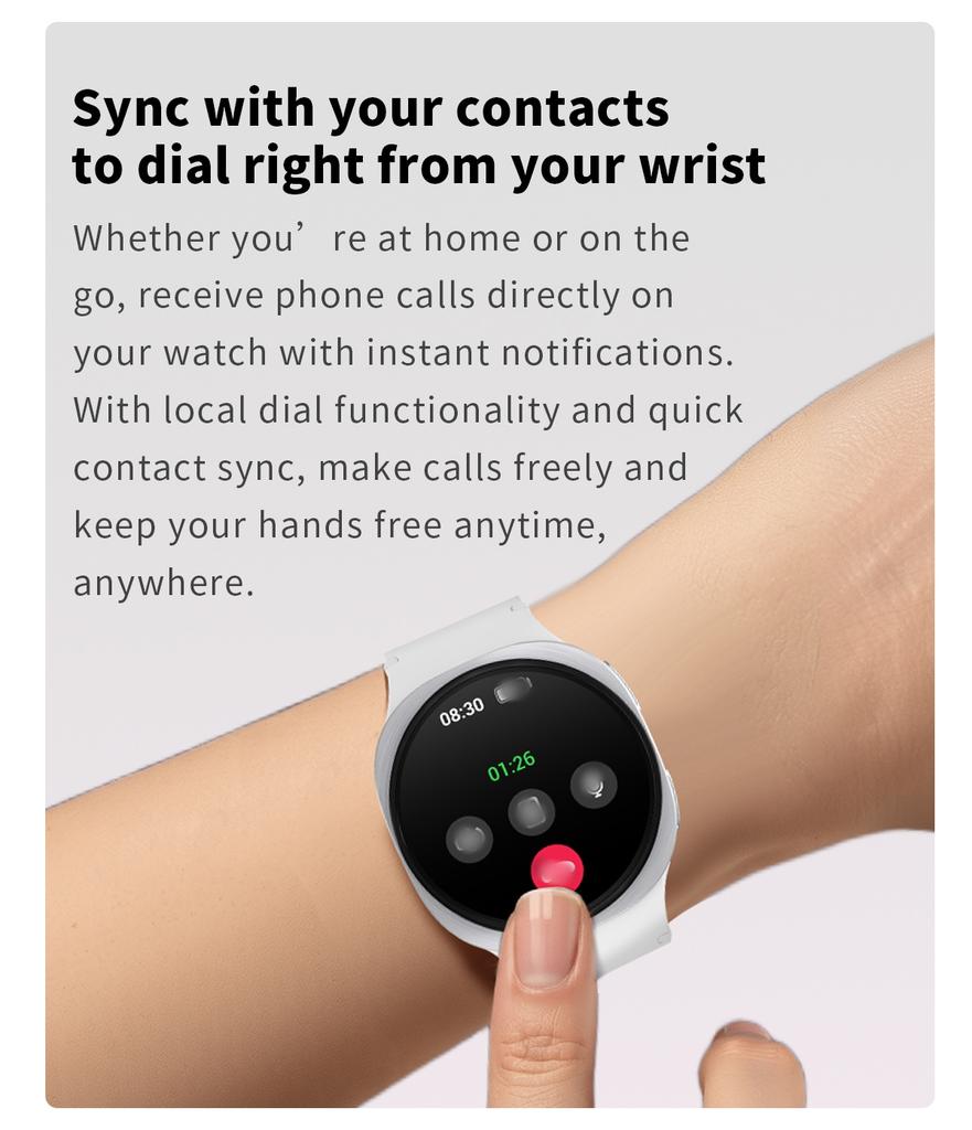 2025 New HD8 Mini Android Smart Watch with Silica Gel Touch Screen, Heart Rate Monitoring & IP68 Waterproof