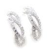 [H5491] - Silver Half Hoop Earrings 'Déesse' Silver White (rhodium-plated) - 23x6 Mm