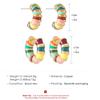 French Romantic Retro Enamel Round Gold Color Ear Buckle  New Hoop Earrings for Womens Fashion Luxury Jewelry