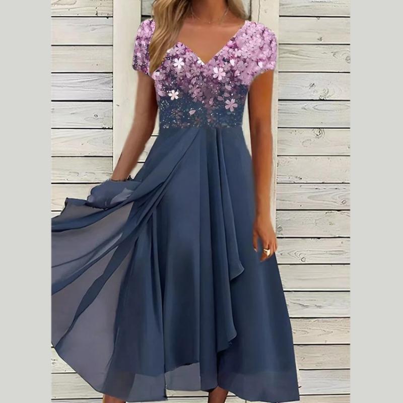 Женские модные летние весенние однотонные повседневные платья с v-образным вырезом и короткими рукавами и высокой талией