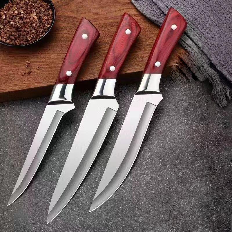 Кухонные ножи Ножи шеф-повара Нержавеющая сталь Тесак для мяса Нож мясника Нож для овощей Нож для филе рыбы