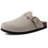 Fashion Comwarm Women Cork Clogs Sandals Summer Fashion Suede Flat Mules With Arch Support Classic Men Potato Shoes Outdoor Beach Slides