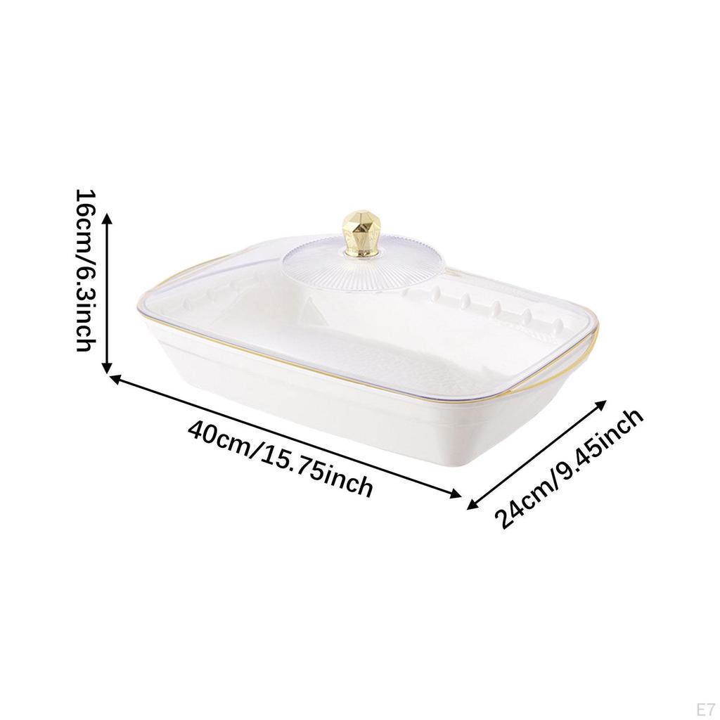 Fruit Bowl with Lid Decorative Dish Food Serving Tray Holder for Home Office