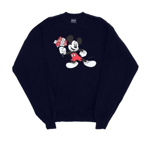 Disney Womens/Ladies Mickey Mouse Flower Sweatshirt