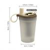 400ML Portable Tumbler Water Cup With Strainer&Straw Heat-resistant Leak-proof Transparent Plastic Drinking Bottle For Students