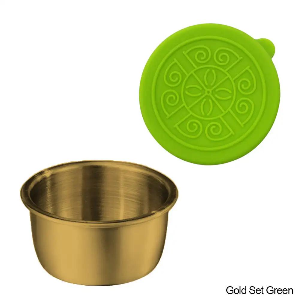 Контейнер для заправки салата объемом 50 мл из нержавеющей стали, небольшой контейнер для приправ с крышками, герметичный, для детей, контейнеры для ланча, коробка