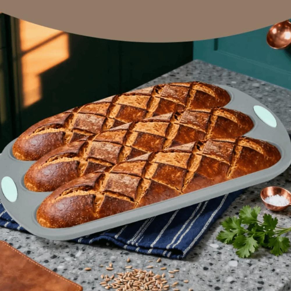Household Non-stick Silicone Bread Pan Anti-scalding Heat-resistant Baking Mold Easy Release Rectangular Baking Tray Oven