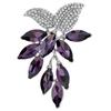 New Color Crystal Grapes Brooches For Women Classic Design Fashion Plant Pin Fruit Accessories Coat Jewelry
