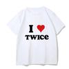 TWICE T Shirt Women Kpop Summer Short Sleeve Tee Korean Fashion Harajuku Aesthetic Cartoon Letter Printed Streetwear Y2k T-shirt