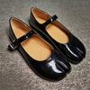 Mary Jane Shoes Women's 2025 New Buckle Shallow Mouth Single Shoes Korean Version Fashionable Retro Flat-toed Shoes Pig's Trotters Single Shoes