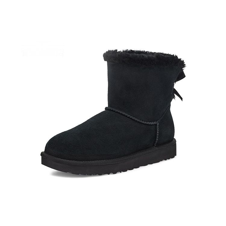 UGG Bailey Mini Bailey Chestnut Warm Plush Short Snow Boots Women Snow Boots Black 1119512-BLK