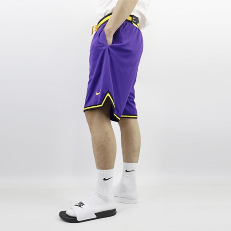 Nike NBA Statement DNA Los Angeles Lakers Баскетбольные тренировочные шорты мужские фиолетовые AV3537-504