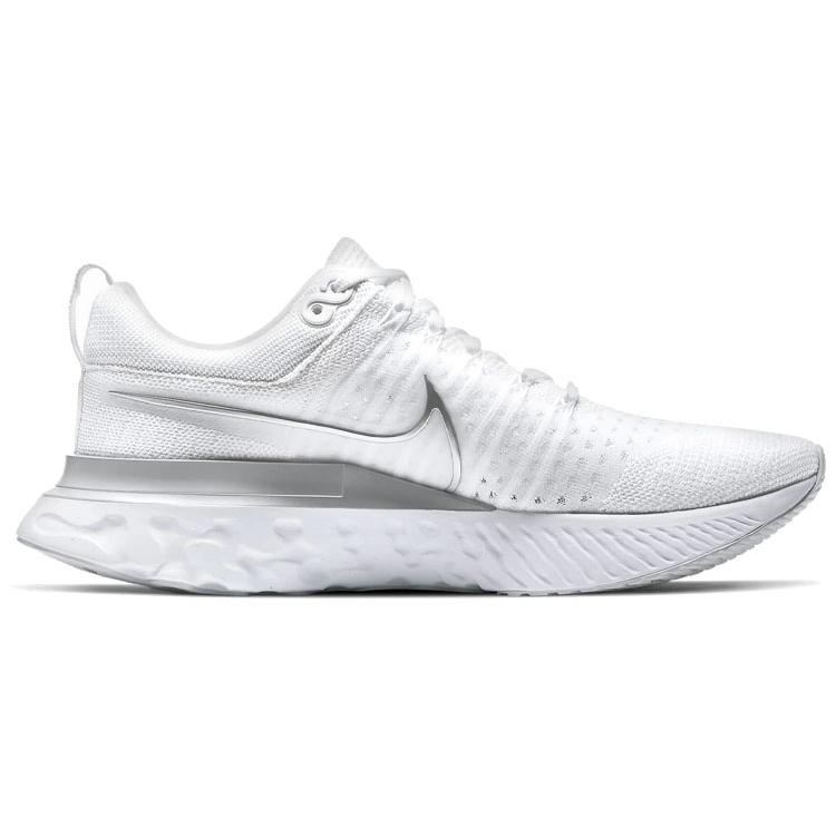Nike Женские кроссовки React Infinity Run Flyknit 2 Белый Металлический Серебристый CT2423-102