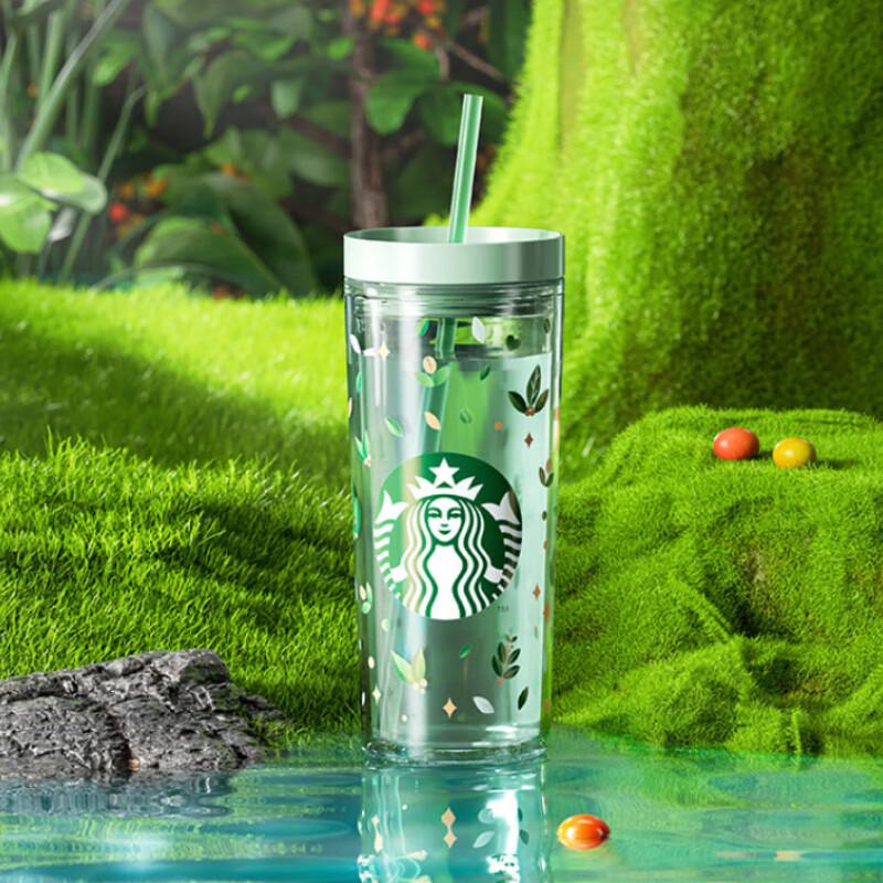 Starbucks Green Wilderness Clear Straw Tumbler