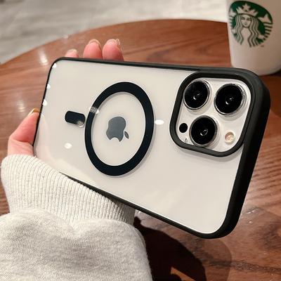 Для Magsafe Магнитный Беспроводной Зарядный Чехол для iPhone17 15 16 14 13 12 11 Pro Max Жесткая Акриловая Прозрачная Крышка