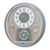 Seiko Clock AM401S Analog Quartz Wall Triple Selection 416 X 385 X 69mm Clock, Melody, Silver,