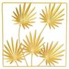 Nordic Light Luxury Golden Tortoise Leaf Square Wall Hanging Home Living Room Bedroom Study Decor