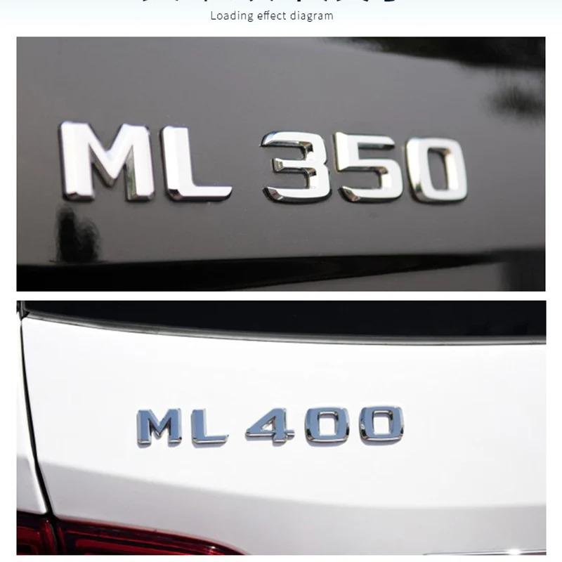 3D ABS Black Car Rear Trunk Badge Sticker Emblem ML300 ML320 ML350 ML400 ML500 Logo For Mercedes-Benz W166 W163 W164 Accessories FF72
