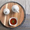 Rotating Solid Wood Seasoning Rack - Kitchen Organizer Tray