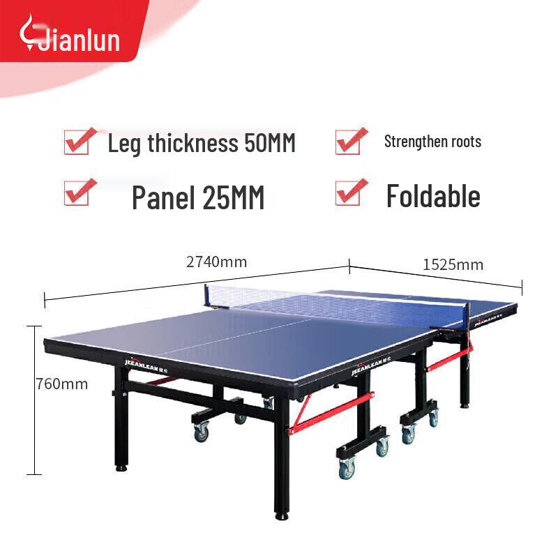 Jeeanlean 25mm Indoor Folding Competition Table Tennis Table
