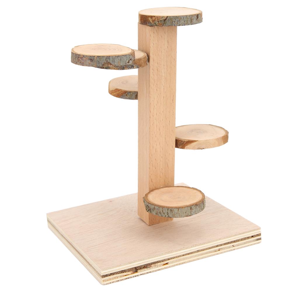 Hamster Climbing Platform Wooden Hamster Cage Playground for Small Pets to Chew Play