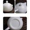 Chinese Ceramic Tea Sets - 200ml Tea Pot and 4 Tea Cups, White Porcelain Sheep Fat Jade Tea Set Portable Teaware for Business Hotel Outdoor Picnic