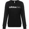 Adidas Neo Aop Sweat Logo Casual Letter Round Neck Pullover Hoody Women sweatshirt Black CW5189