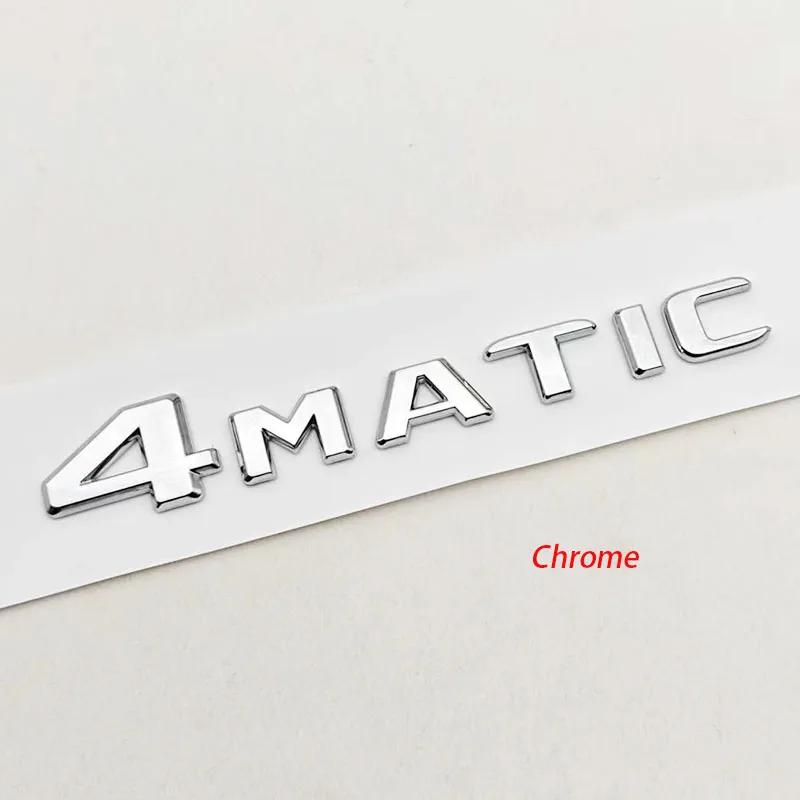 For Mercedes Benz 4MATIC Fender Side Badge Rear Trunk Emblem Decals ABS Car Styling Logo 4 MATIC Auto Sticker Accessories RV1