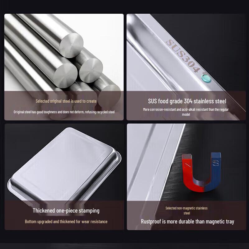 Xiyao 304 Stainless Steel Rectangular Serving Tray