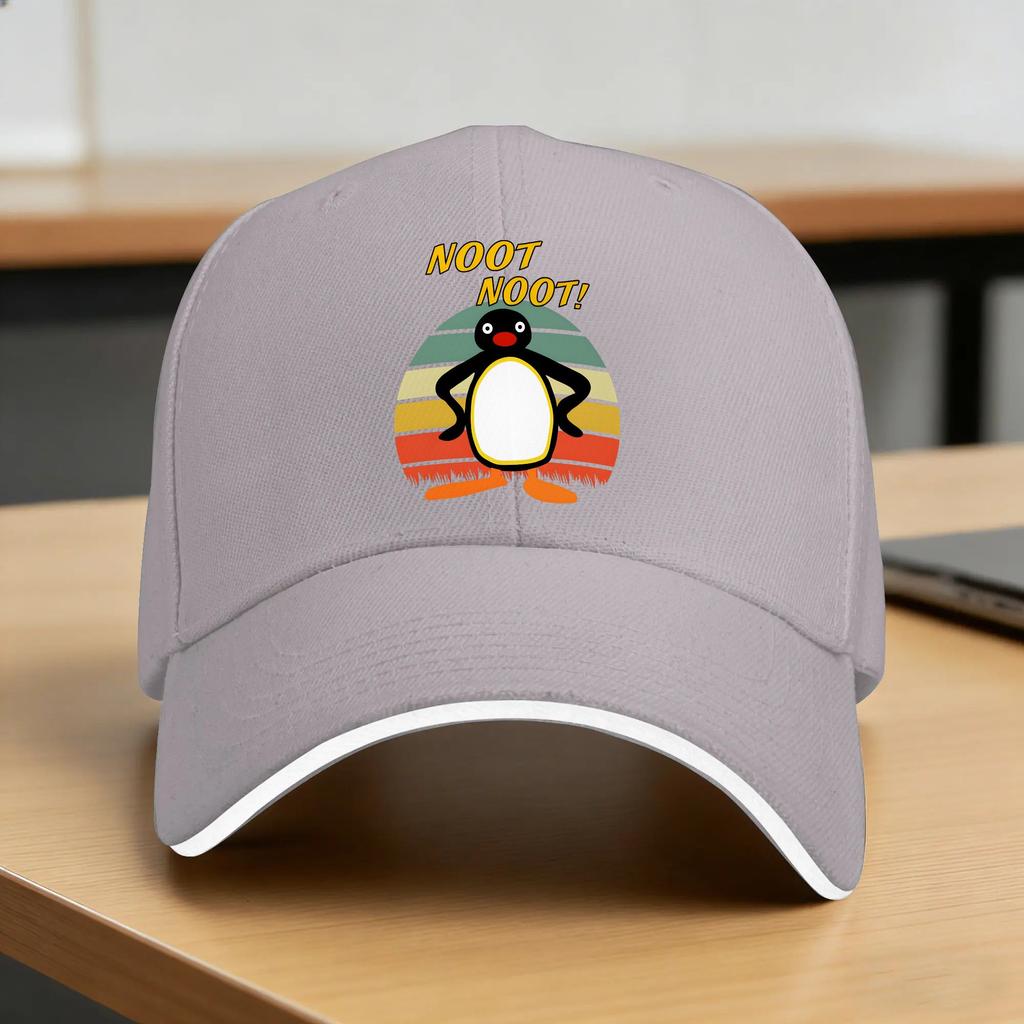 Summer Casual Baseball Cap Noot Noot Pingu Funny Pingu Meme Outdoor Sport Trucker Hat For Couple Women Classic Snapback Cap