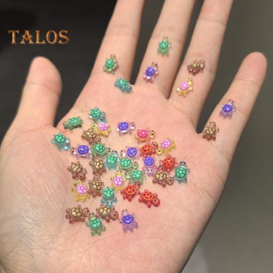 100 шт. Мини-фигурки черепах, светящиеся в темноте, украшения в виде черепах, миниатюрные статуи черепах для декора сада фей, поделки своими руками, микроландшафтный дизайн