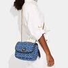 New COACH Pillow Denim With Leather Chain Bag, Crossbody Bag, Shoulder Bag Women's Marine Blue CA104-B4UDF