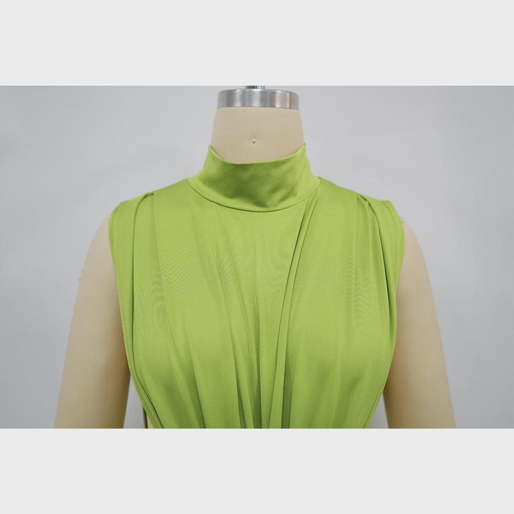 Женское сексуальное платье без рукавов с разрезом в европейском и американском стиле - доступны дополнительные цвета