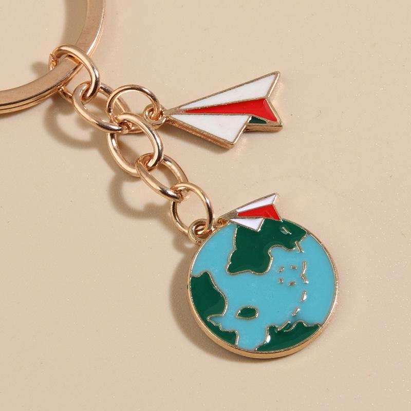 Брелки для ключей с изображением радуги и самолета, кольца, декоративные держатели, подвески, подарочные аксессуары